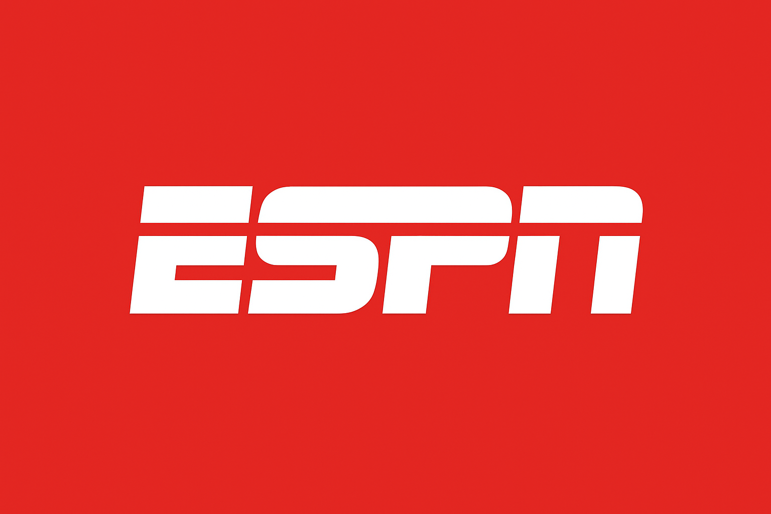 Official ESPN logo in red and white on a plain background.