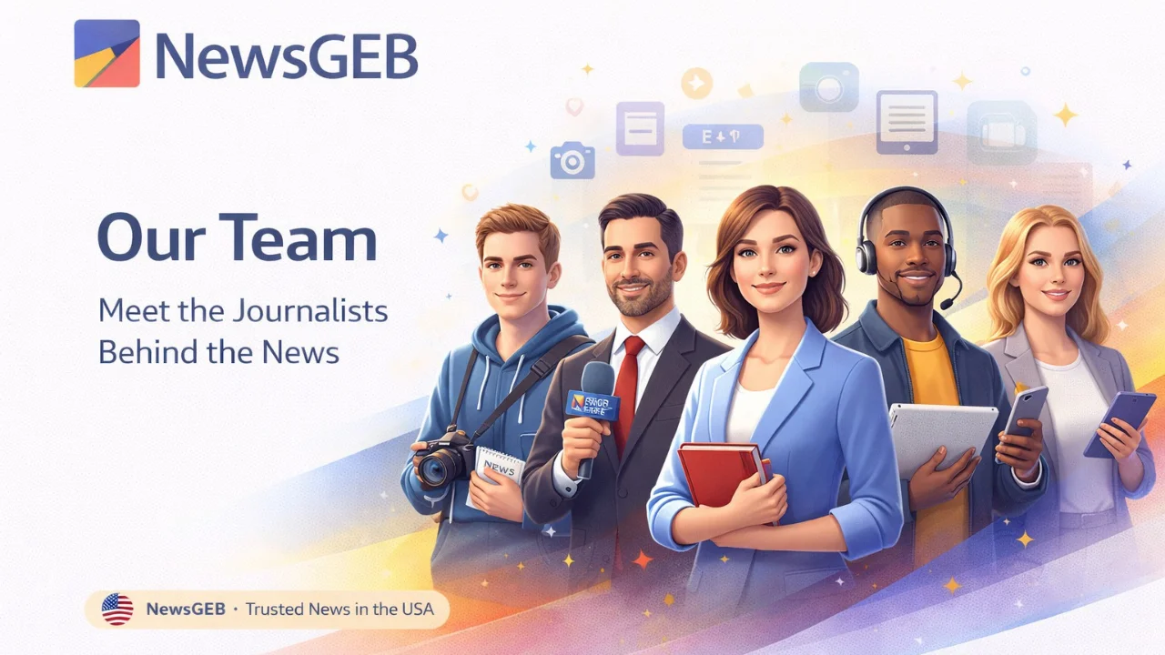 NewsGEB Our Team image showing professional journalists and editorial team behind trusted news in the USA